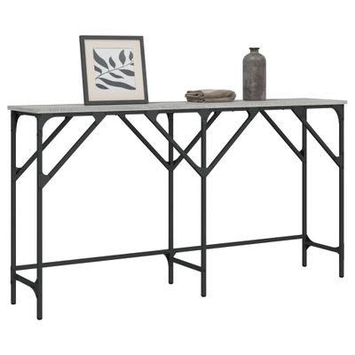 vidaXL Konzolový stolík sivý sonoma 140x29x75 cm kompozitné drevo