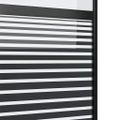 vidaXL Sklenené dvere 102,5 x 2 x 205 cm Hliník Čierna