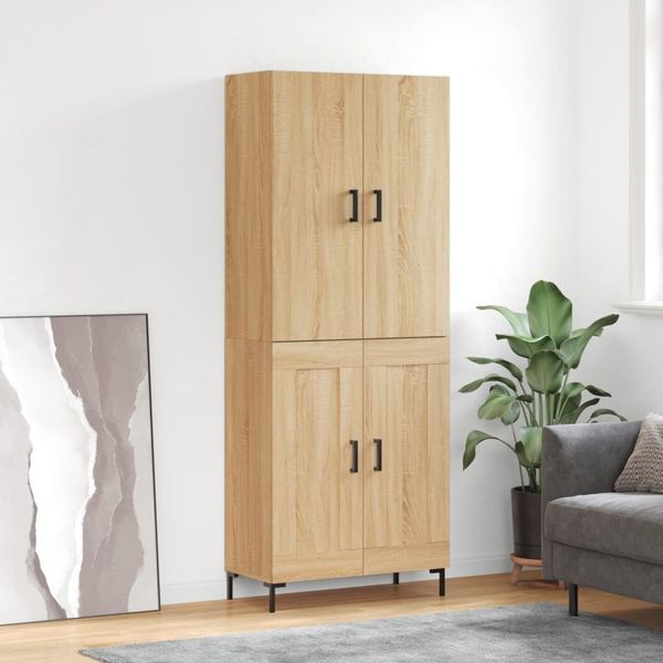vidaXL Vysoká skrinka dub sonoma 69,5x34x180 cm spracované drevo