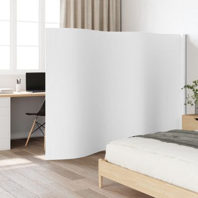 vidaXL Paraván biely šírka 400 cm výška 165 cm bambus