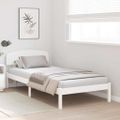 vidaXL Rám postele Biela 90 x 200 cm Masívne borovicové drevo