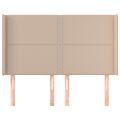 vidaXL Čelo postele so záhybmi kapučínové 147x16x118/128 cm umelá koža