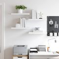 vidaXL Plávajúce nástenné police 4 ks, biele 50x23,5x3,8 cm, MDF