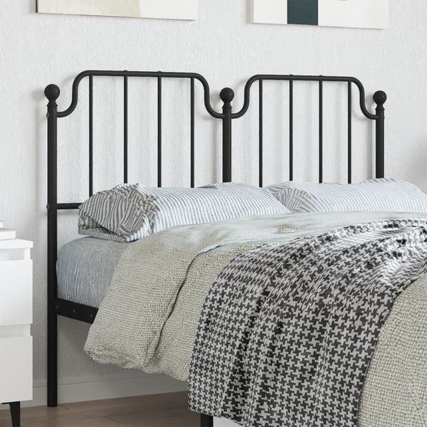 vidaXL Kovové náhradné čelo postele čierne 120 cm
