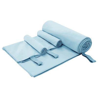 vidaXL Sada športových uterákov 3 pcs Modrá Polyester a polyamid