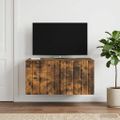 vidaXL Nástenná TV skrinka 59,5 x 41 x 30 cm Dymový dub