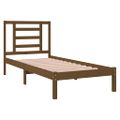 vidaXL Posteľný rám medový drevený masív 75x190cm malé jednolôžko