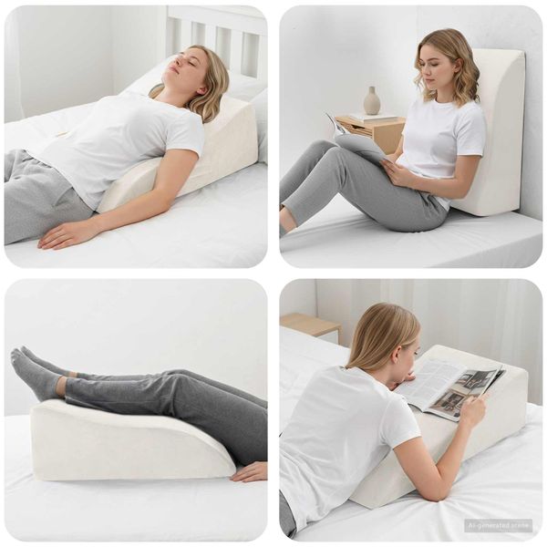vidaXL Vankúš na nohy Biela 68 x 40 x 21,5 cm PU pena