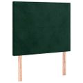 vidaXL Čelo postele s LED tmavozelené 90x5x118/128 cm zamat