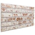 vidaXL Nástenné panely 10 ks 100 x 50 cm Červená a Biela EPS pena