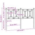 vidaXL Kovové náhradné čelo postele biele 120 cm