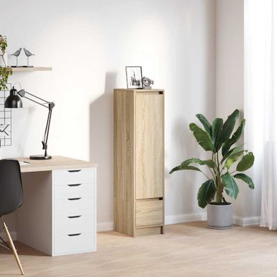 vidaXL Highboard dub sonoma 29,5x34x119,5 cm umelé drevo