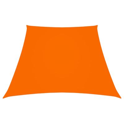 vidaXL Tieniaca plachta, oxford, lichobežníková 2/4x3 m, oranžová