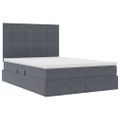 vidaXL Postel s úložným prostorem a matrací Tmavo šedá 140 x 190 cm