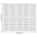 vidaXL Skladací paraván s 5 panelmi, japonský štýl 200x170 cm biely
