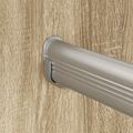 vidaXL Tyč do skrine 2 ks Strieborná 464 x 15 x 29 mm