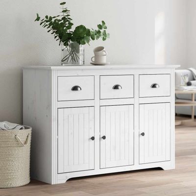 vidaXL Komoda BODO biela 115,5x44x80 cm borovicový masív
