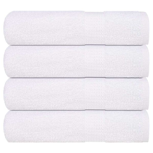 vidaXL Utierky na ruky FROGN 4 ks biele 50x100 cm 360 g/m²