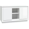 vidaXL Komoda lesklá biela 102x35x60 cm spracované drevo