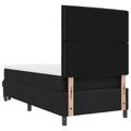 vidaXL Posteľ s pružinovým rámom s vankúšom Čierna 80 x 200 cm látka