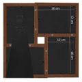 vidaXL Kolážový fotorámik na 4 fotky (13x18 cm) tmavohnedý MDF