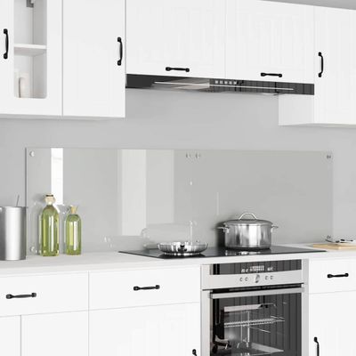 vidaXL Kuchynský obklad 2 pcs Priehľadná 90 x 50 cm tvrdené sklo