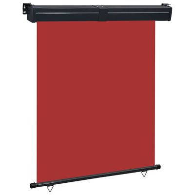 vidaXL Bočná markíza na balkón 145x250 cm, červená