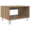 vidaXL Konferenčný stolík dub artisan 60 x 50 x 40 cm Kompozitné drevo
