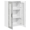 vidaXL Nástenný sklenený kabinet LUCCA Betónovo sivá 60 x 31 x 100 cm