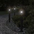 vidaXL Vonkajšie stojace lampy 3 ks čierne 60 cm nehrdzavejúca oceľ