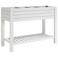 vidaXL Záhradný vyvýšený záhon biely 110x45x79 cm polypropylén