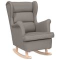 vidaXL Hojdacie kreslo Taupe 74x90x102 cm Látka