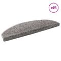 vidaXL Samolepiace schodové rohože 15 ks 80 x 24,5 x 3,5 cm Sivá