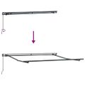 vidaXL Sklopná markíza Zelená a žltá 350 x 250 cm Polyester a hliník