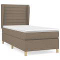 vidaXL Boxspring posteľ s matracom sivohnedý 100x200 cm látka
