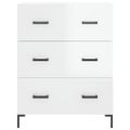 vidaXL Vysoká skrinka lesklá biela 69,5x34x180 cm spracované drevo