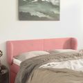 vidaXL Čelo postele so záhybmi ružový 147x23x78/88 cm zamat