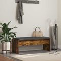 vidaXL Predsieňová lavica s vankúšom Dymová dub 103 x 38 x 40 cm