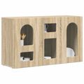 vidaXL Servírovacia skriňa ELST Sonoma dub 100 x 35 x 59 cm