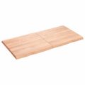 vidaXL Stolová doska svetlohnedá 120x60x(2-4)cm ošetrený masív hrany