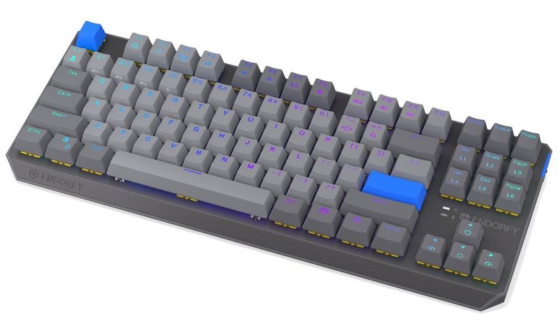 Endorfy mechanická klávesnica Thock V2 TKL / bezdrôtová / ARGB / yellow sw. / USB / US layout Klávesnica, herná, bezdrôtová, mechanická, Endorfy Yellow, US layout, TKL, ARGB, hliníková konštrukcia, Bluetooth, 2,4GHz, USB, šedá