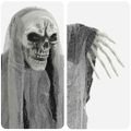 vidaXL Visiaci duch na Halloween 3 ks Čierna 66 x 110 cm Polyester