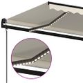 vidaXL Automatická markíza, LED a senzor vetra 400x300 cm, krémová