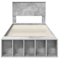 vidaXL Rám postele Betónová šedá 70 x 190 cm Kompozitné drevo