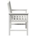 vidaXL Záhradná lavička Biela 120 x 59 x 88 cm HDPE