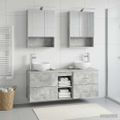 vidaXL Set kabinetov do kúpeľne 5 pcs Betónovo sivá 50 x 14,5 x 70 cm