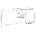 vidaXL TV stolík nohy z dreva farba dubu sonoma 103,5x35x50 cm