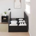 vidaXL Rám postele s úložným prostorem Čierny dub 70 x 190 cm
