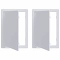 vidaXL Prístupové dosky 2 ks Biela 15 x 23 cm ABS plast