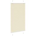 vidaXL plisovaná roleta krémová 75x100 cm Šírka látky 74,4 cm
